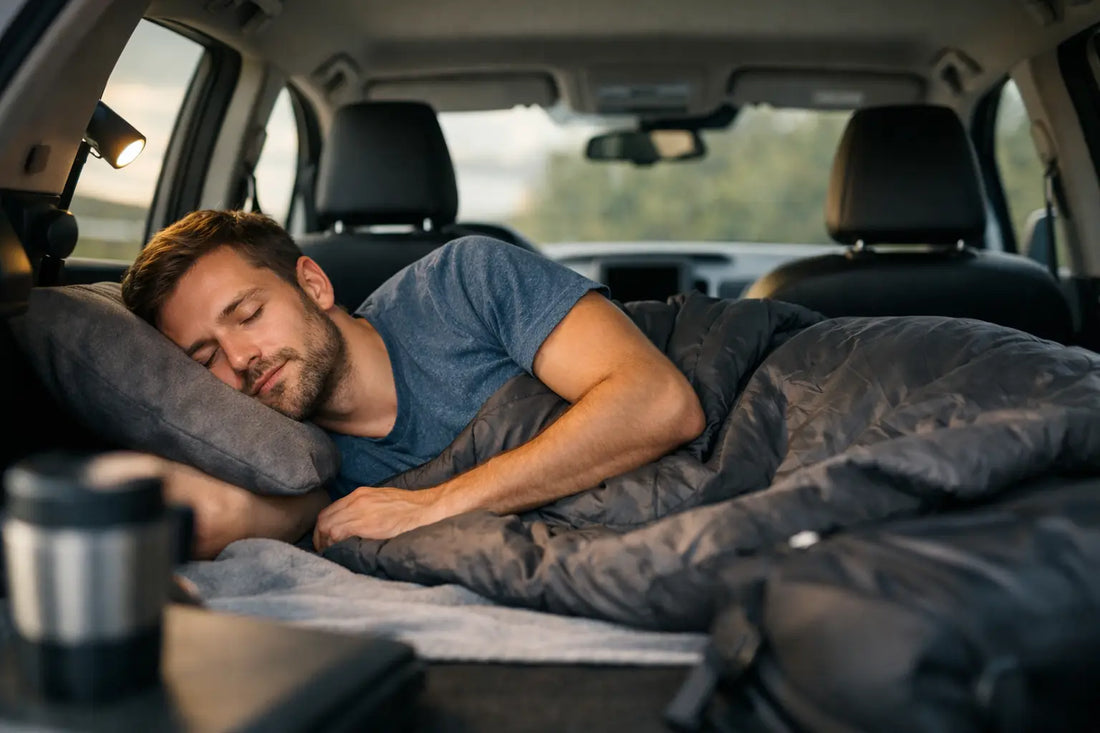 Hvordan sover man i bilen uden at vågne øm?