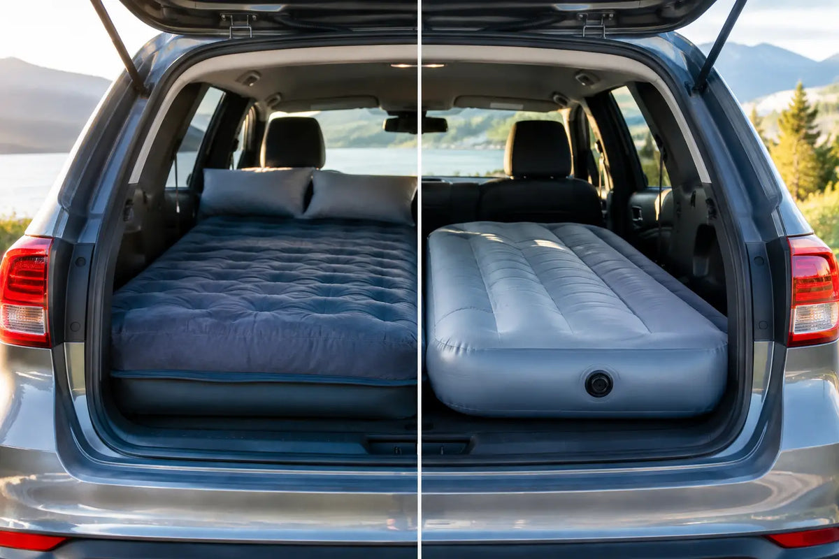 Bilmadras eller luftmadras til camping i bilen?