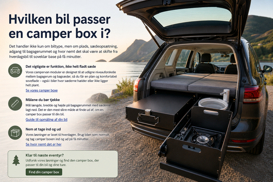 Hvilken bil passer til camper box?