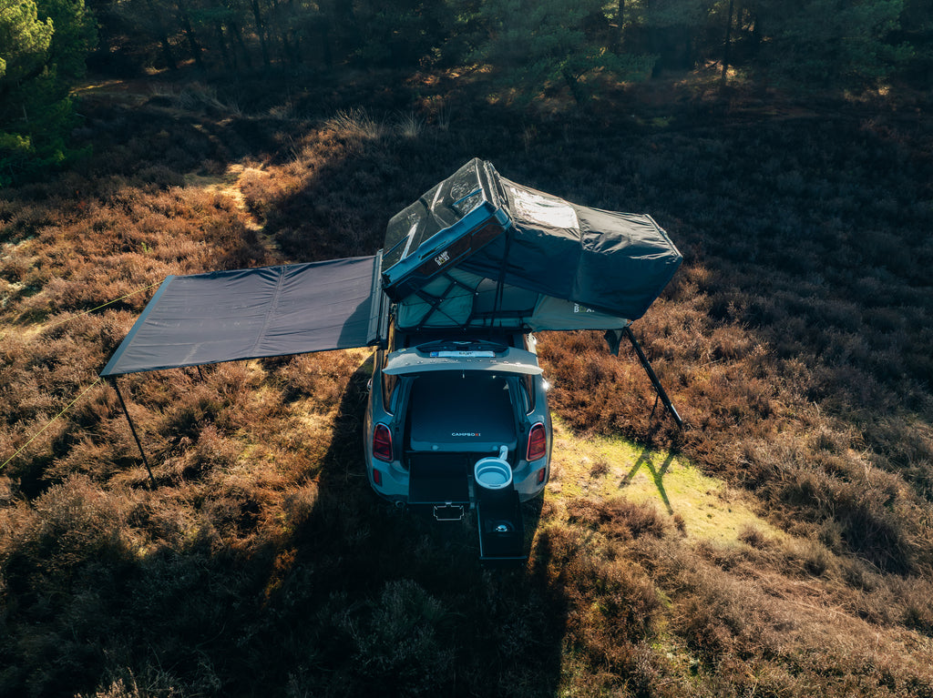 CampBoxi Uni-markise 200x250cm - Universel markise til alle slags biler