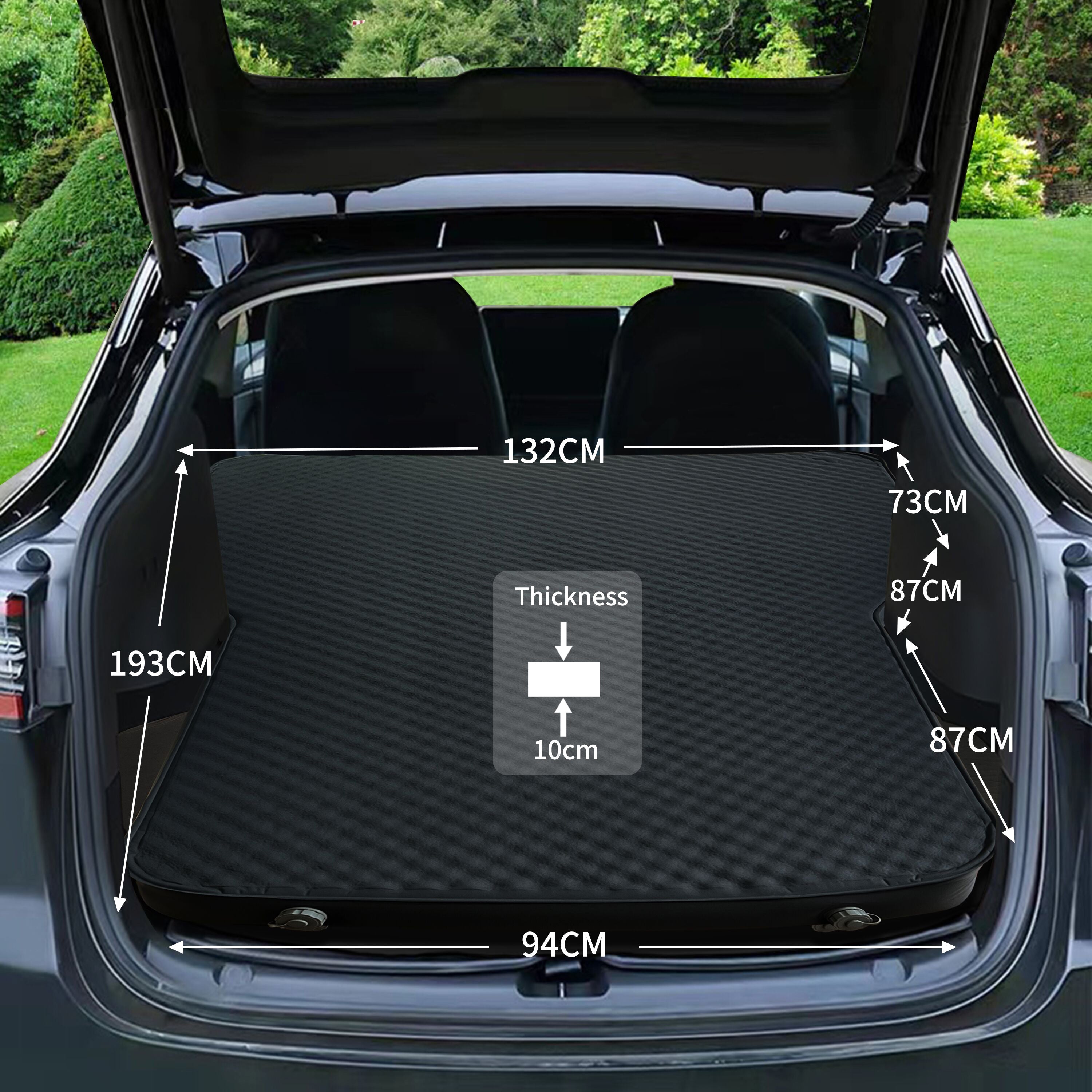 CampBoxi LUX Madras - selvoppustelig luksusmadras til bilen