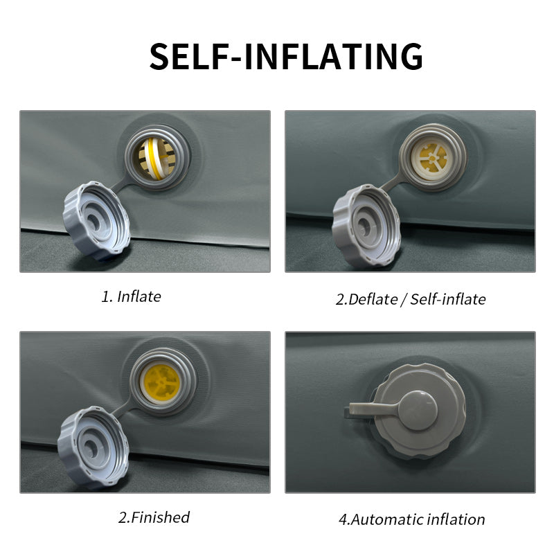 CampBoxi LUX Madras - selvoppustelig luksusmadras til bilen