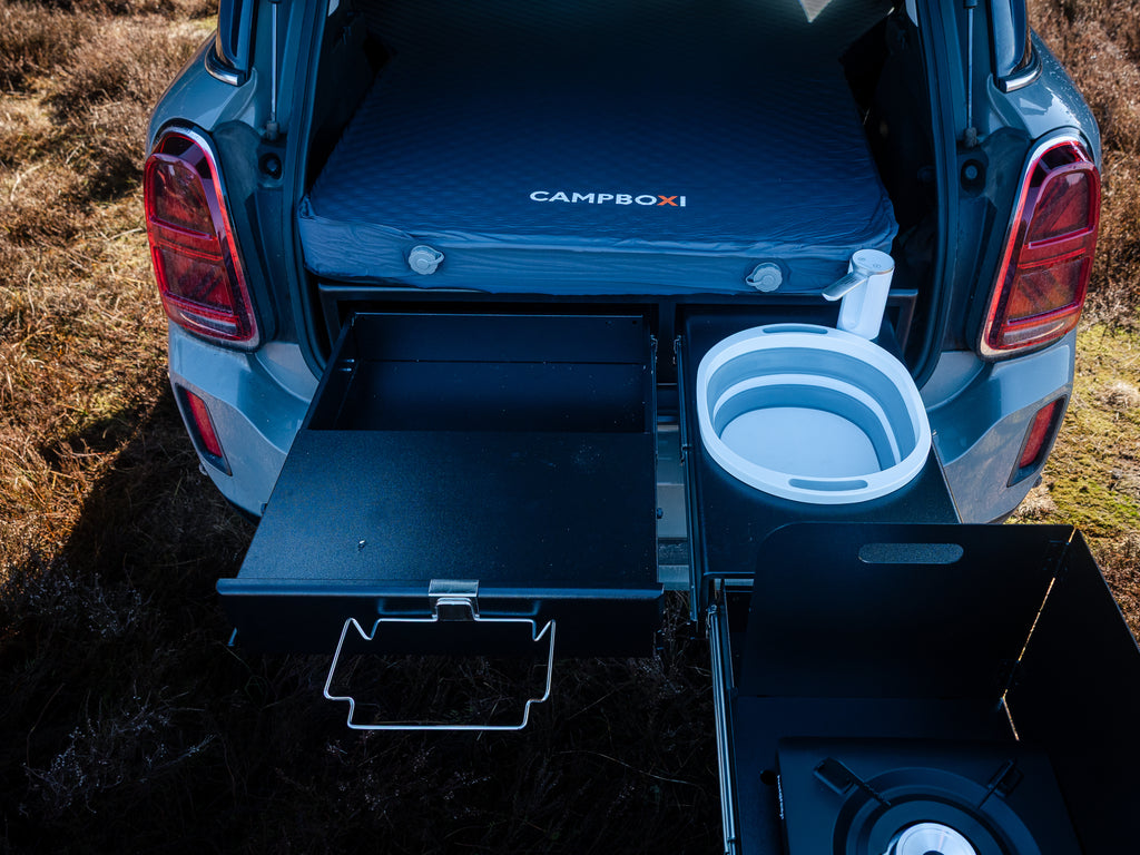 CampBoxi Kitchenfit - Alt-i-ét Camper Box til hverdagsbiler