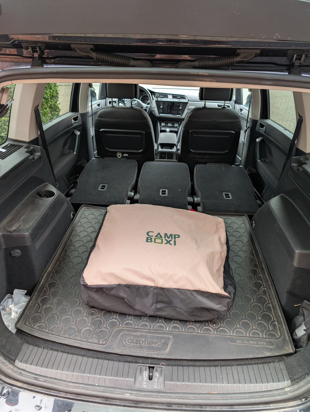 CampBoxi LUX Air - Luksus selvoppustelig bilmadras med integreret pumpe